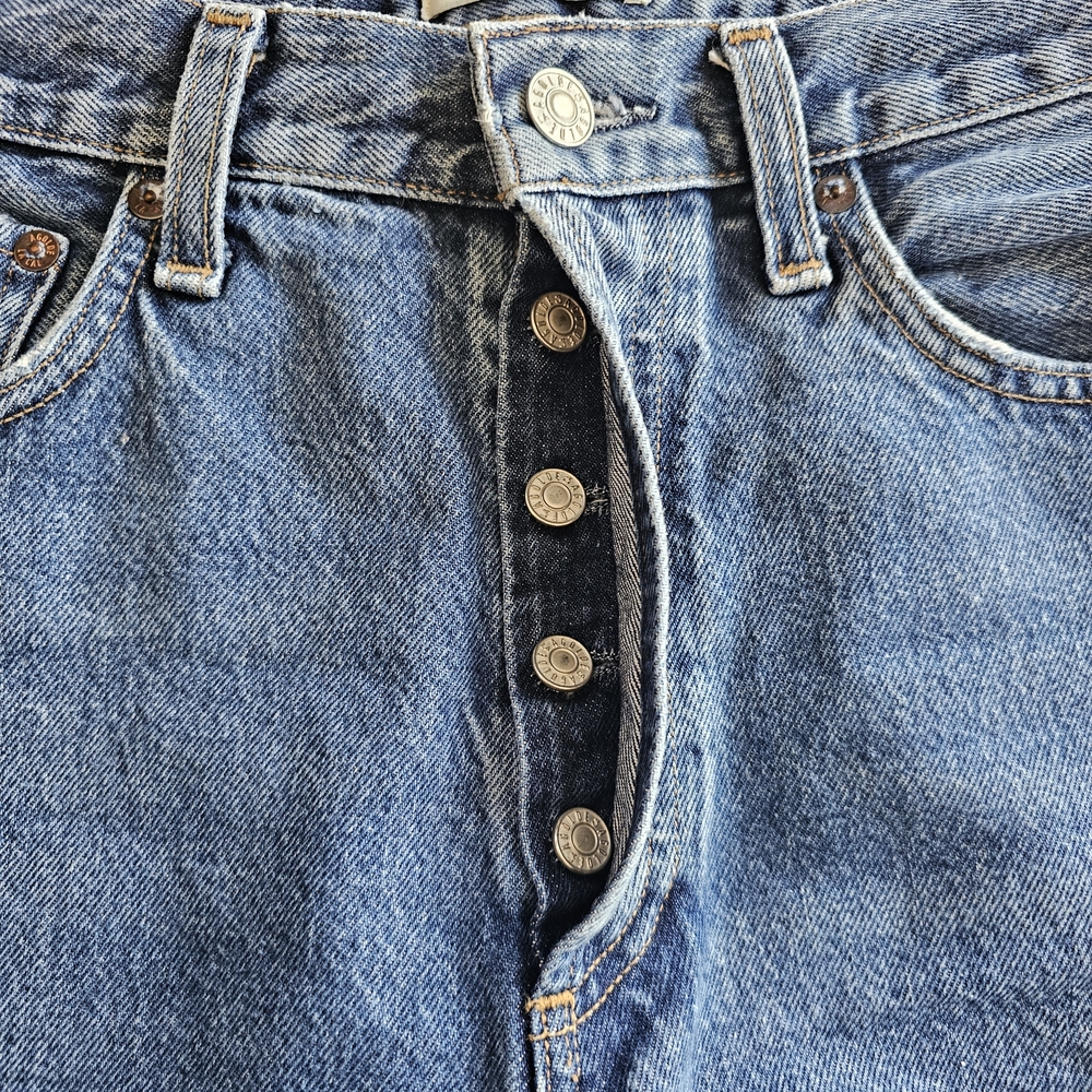 Agolde Jeans With Button Up Fly And Ram Hem Size 27 - Picture 6 of 11